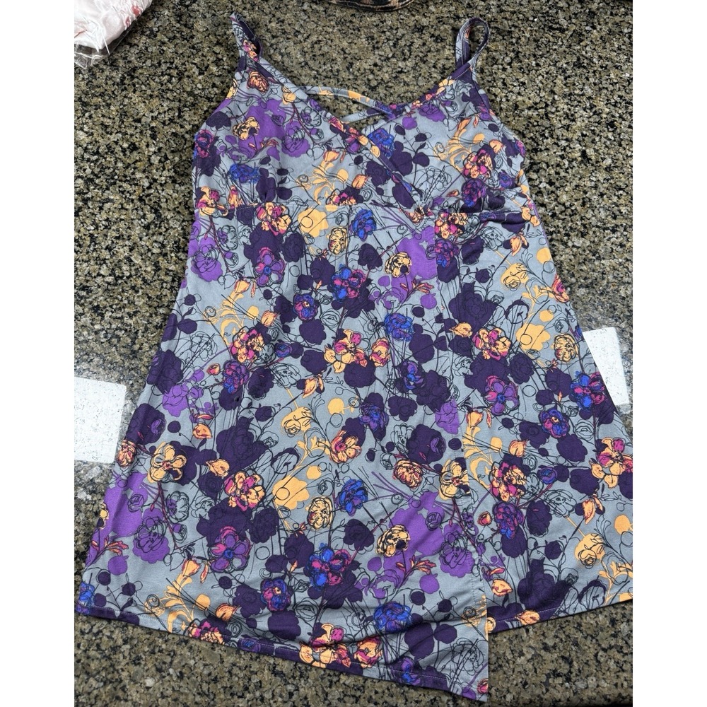 REI Womens Sz 14 Swim Top Tankini Floral Flower Summer Swimming EUC